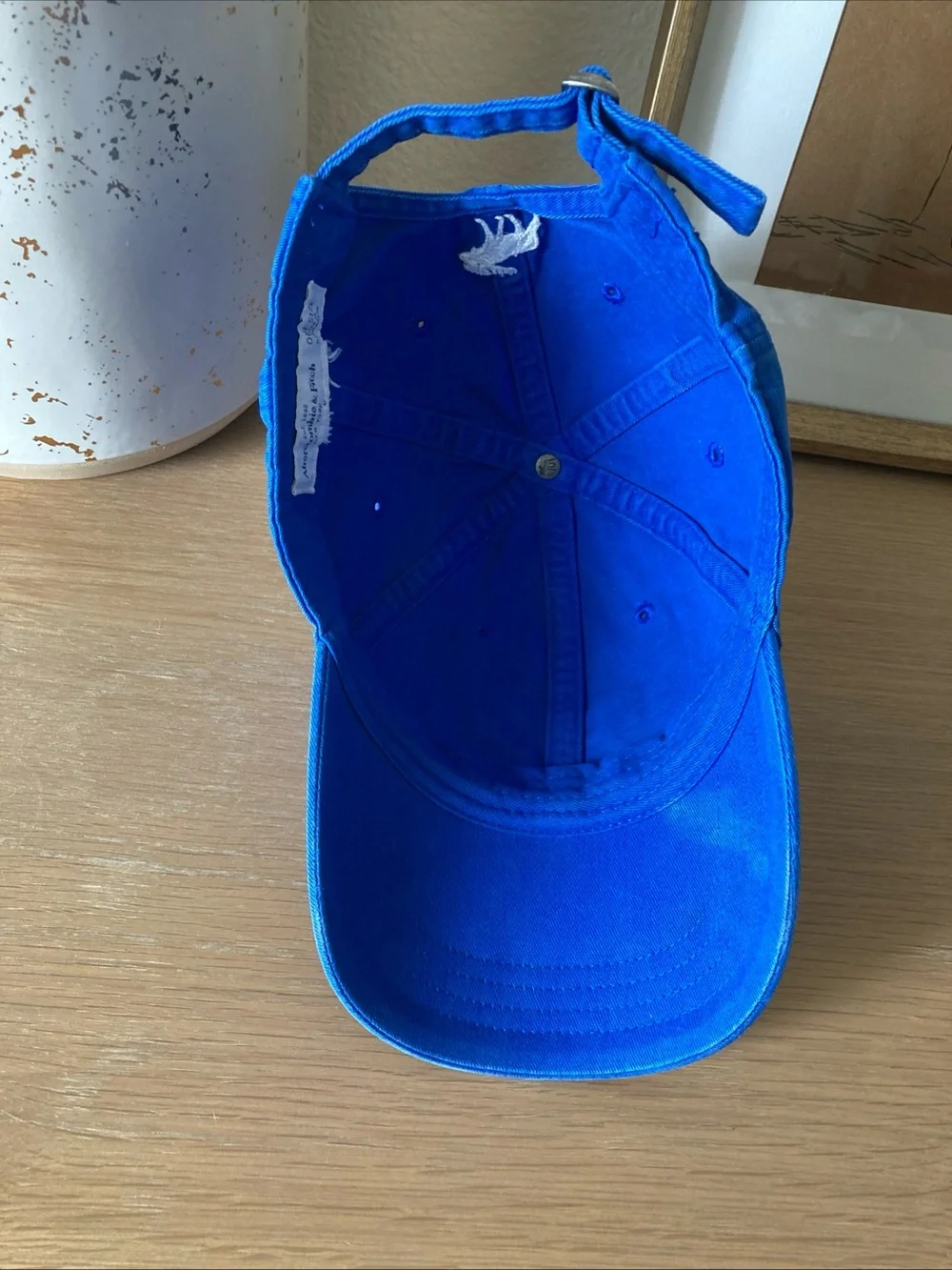 Y2K Abercrombie & Fitch Royal Blue Baseball Cap with White Logo